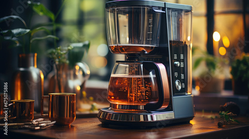 Coffee Maker For Making And Brewing Coffee At Home, Background Image, Hd