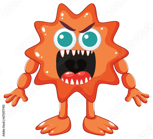 Scary Spiky Alien Monsters Cartoon Character