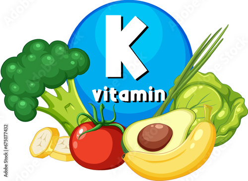 Educational Group of Foods Containing Vitamin K