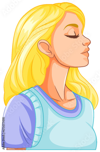 Woman closing eyes kissing