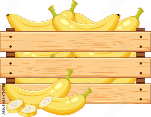 A Wooden Crate Full of Bananas