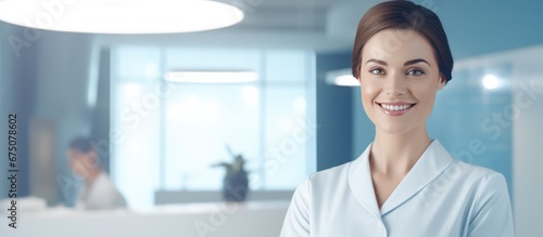 Portrait of medical woman or doctor at modern beauty clinic, Surgery Clinic, Medical and beauty industry