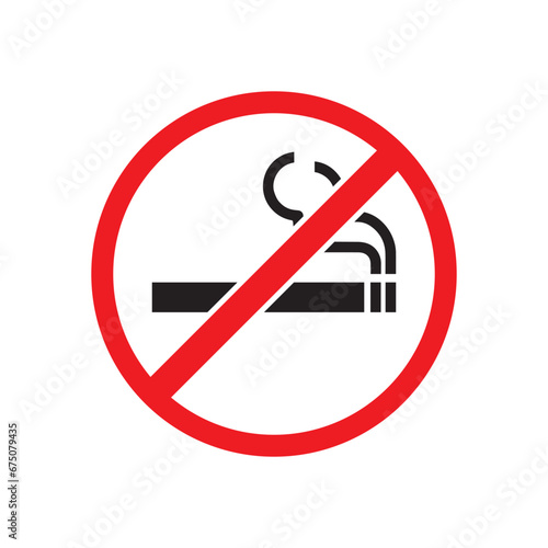 No smoking cigarette sign. EPS 10 vector illustration.