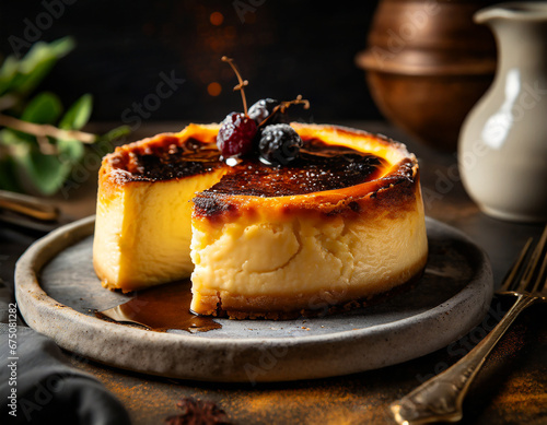 Product shot of Basque Burnt Cheesecake photo