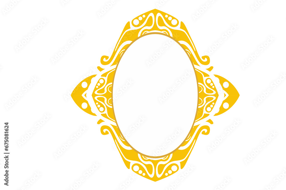 Yellow Rhinestone Border Yellow Ornament Border Design With Transparent Background Stock ...