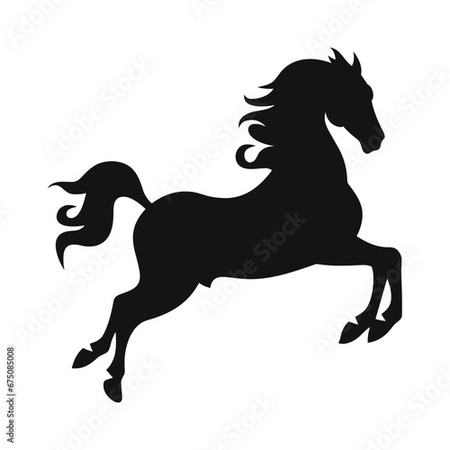 A Horse Silhouette Vector isolated on a white Background  A Moving Horse silhouette Clipart