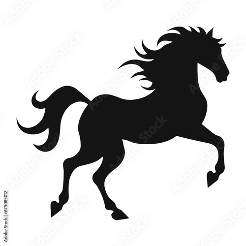 A Horse Silhouette Vector isolated on a white Background  A Moving Horse silhouette Clipart