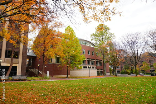 University of Pennsylvania Fall colorful foliage autumn landscape  