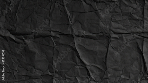 Dark black grey paper background creased crumpled surface   Old torn ripped posters scary grunge textures  top view black paper surface