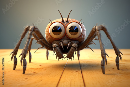 3d Rendered spider cartoon character © Robin