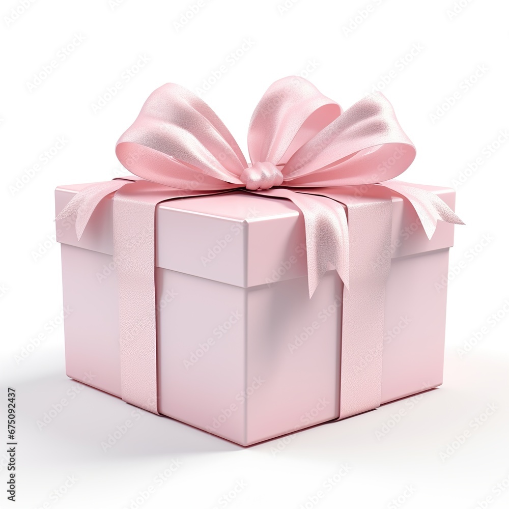 pink gift box with ribbon