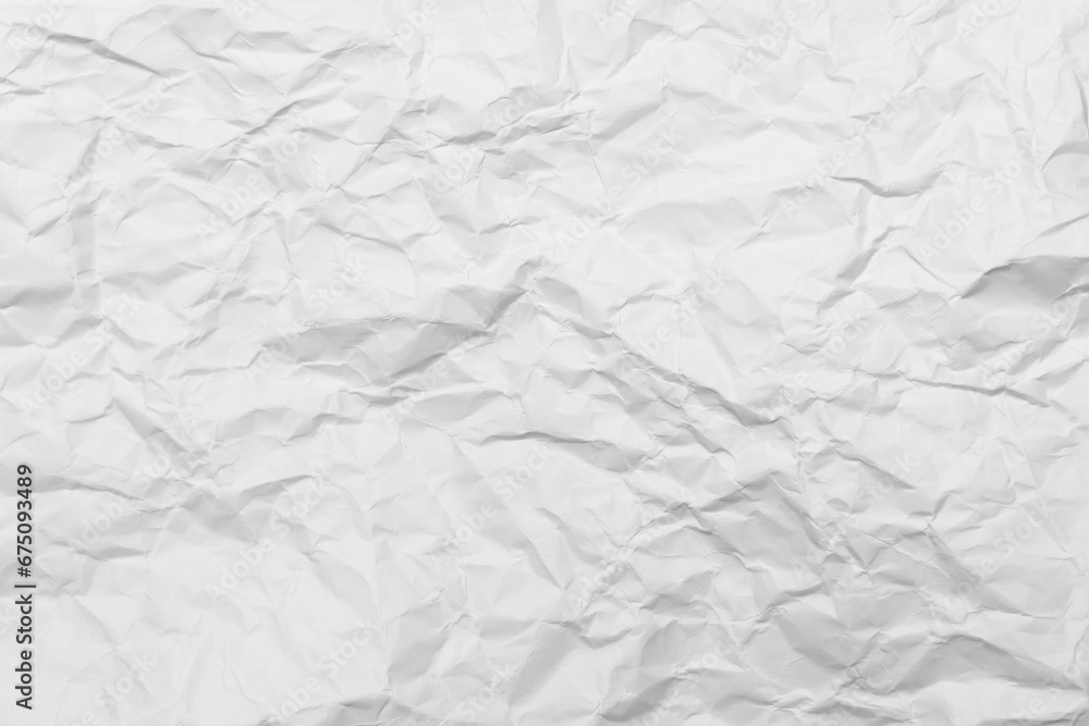 Naklejka premium White Paper Texture background. Crumpled white paper abstract shape background with space paper recycle for text