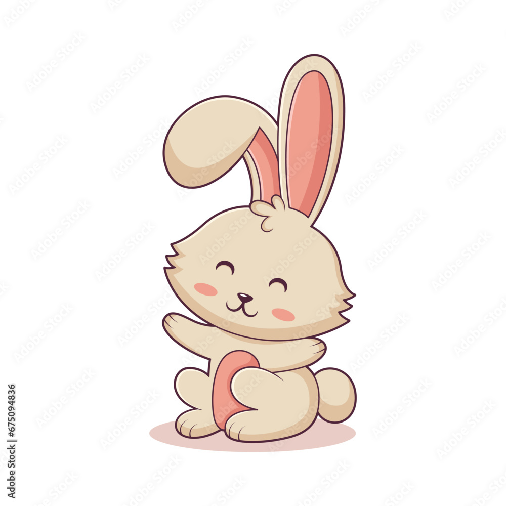 Cute Bunny Character Design Illustration Cute Bunny Character Design Illustration