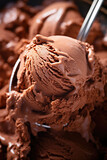 Delicious Chocolate Ice Cream Close Up