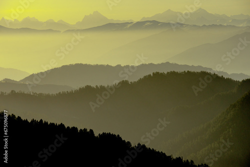 misty morning in the mountains