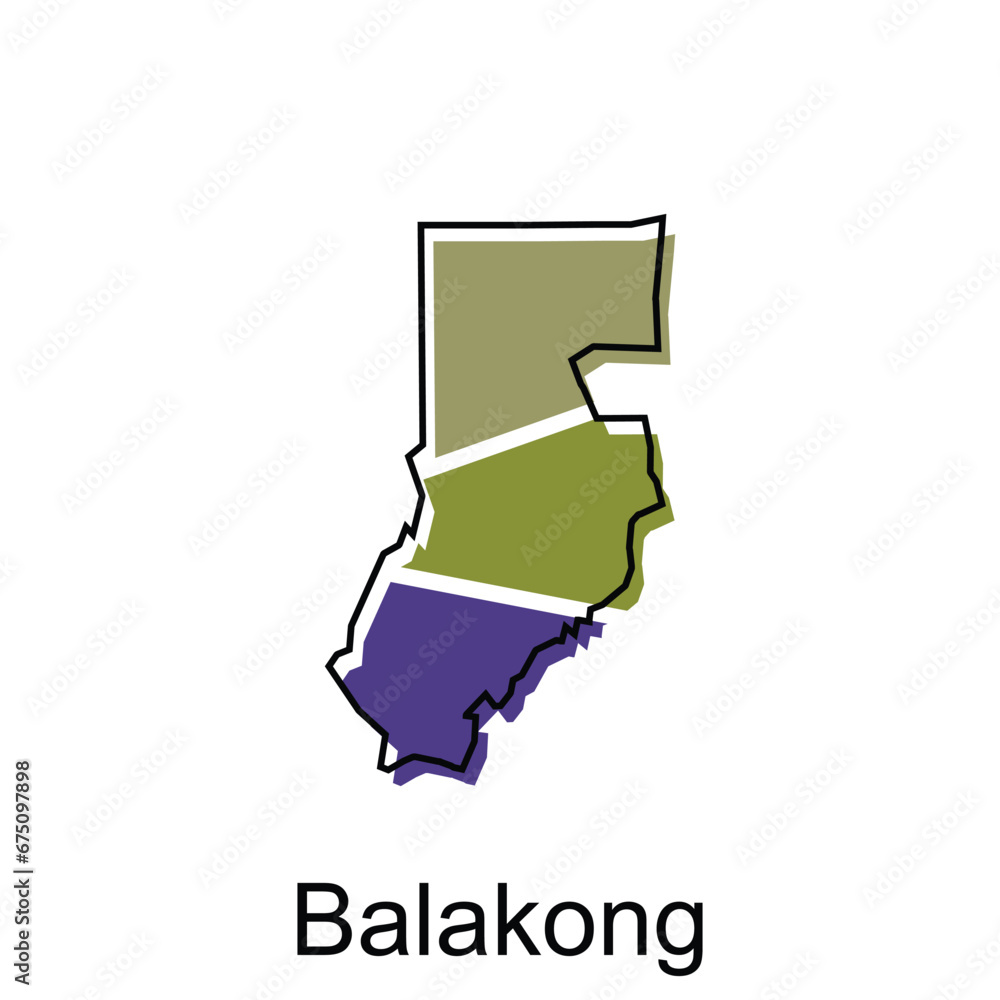Vector Map City of Balakong design template, High detailed illustration Country in Asia