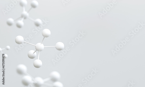 Fototapeta Naklejka Na Ścianę i Meble -  molecule background, skin care cosmetics solution, 3d illustration