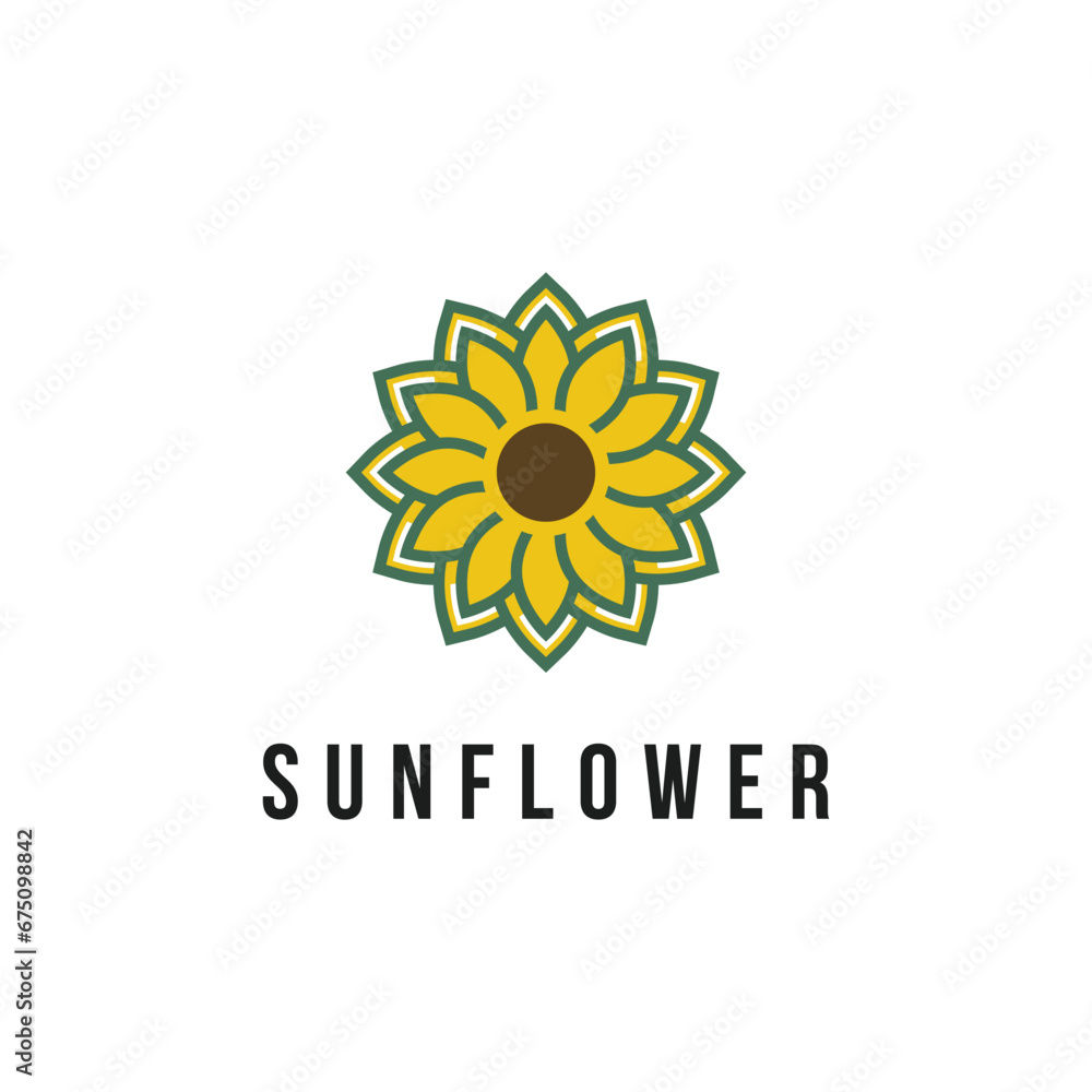 Sunflower vector logo design idea Sunflower vector logo design idea