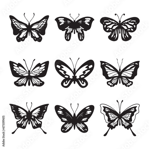 Set of butterfly vector © fitradp