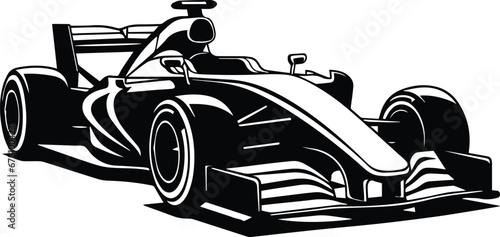 auto track rally racing car Logo Monochrome Design Style