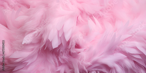 Pink fluffy fabric with a white background 