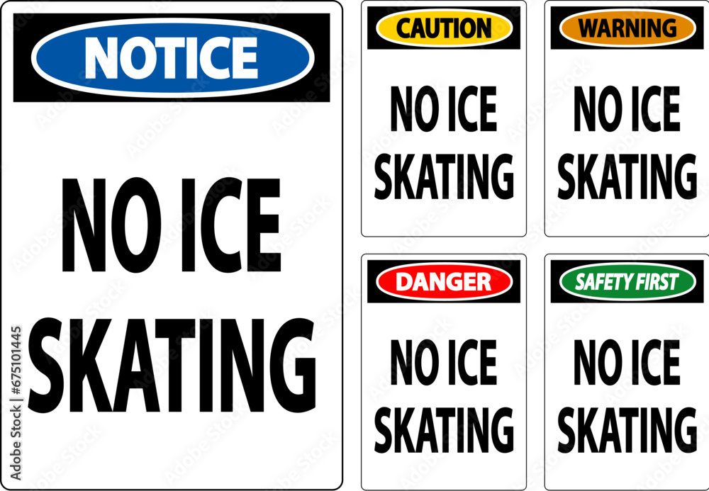 Danger Sign No Ice Skating