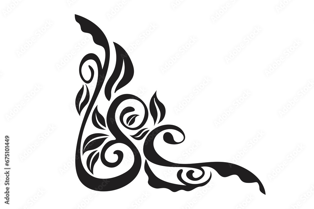 Flora Ornament Border With Design With Transparent Background Flora Ornament Border With Design With Transparent Background