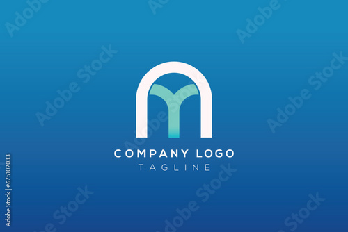 AY Letter Initial Logo Design Template Vector Illustration