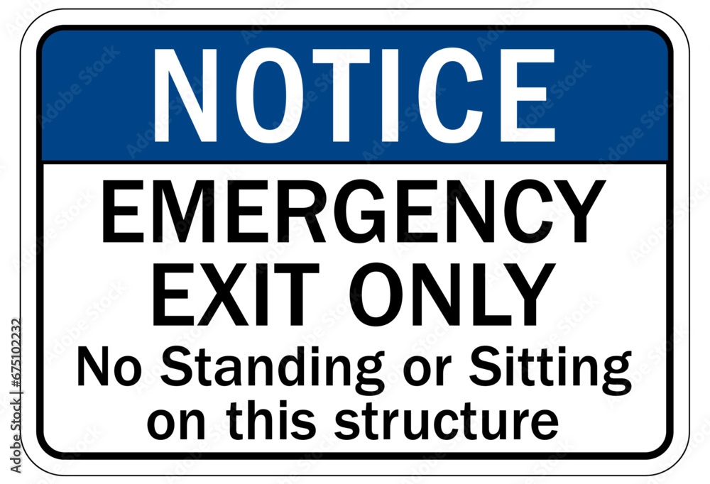 Emergency exit sign