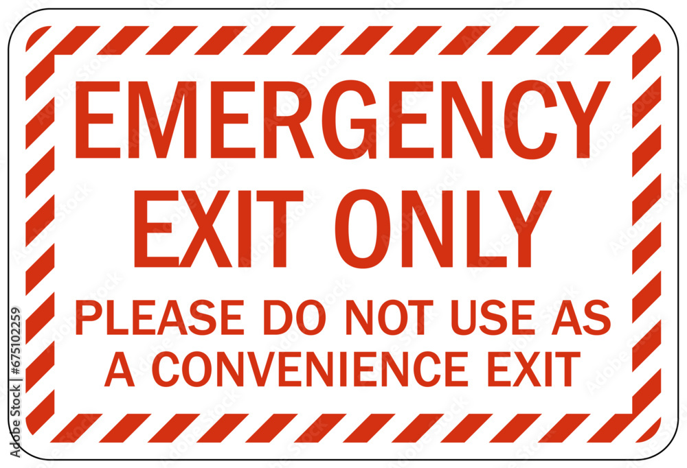 Emergency exit sign Emergency exit sign