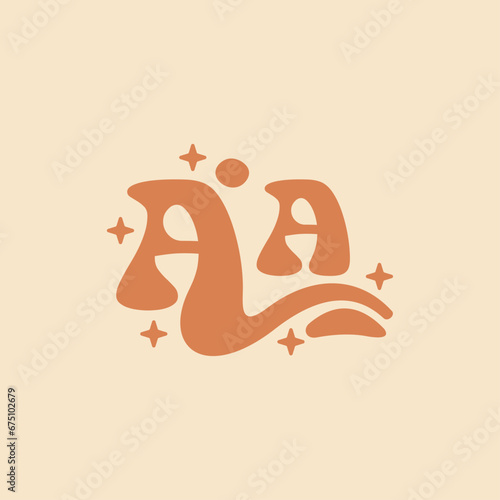 Wallpaper Mural letter AA Elegant wedding alphabet. Typography luxury classic lettering serif fonts decorative logo vintage retro concept. Torontodigital.ca