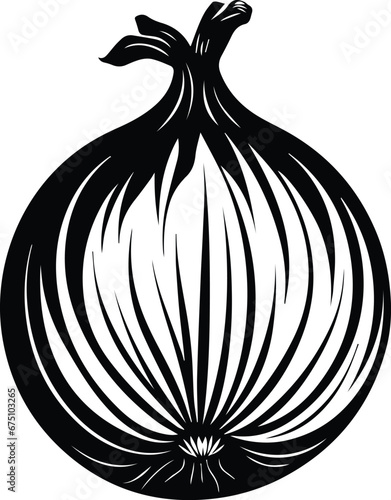 Onion Logo Monochrome Design Style photo