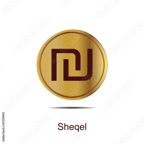 israeli shekel coin round gold 