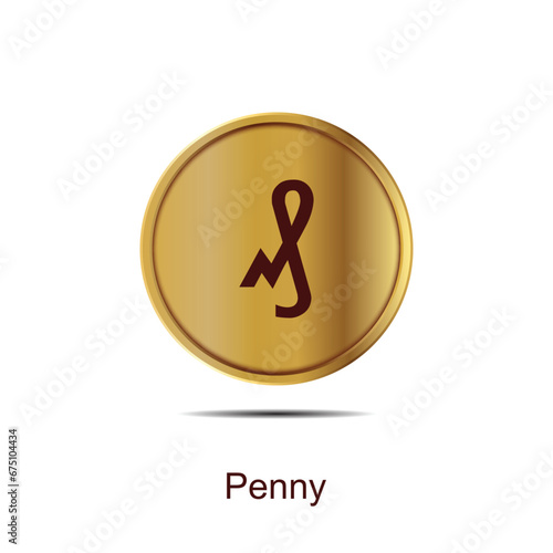 German former penny pfennige coin gold 