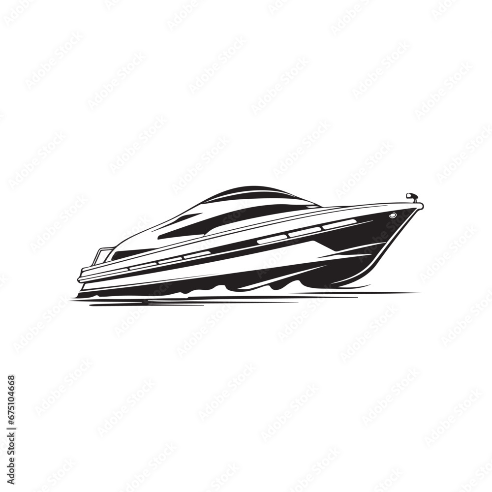 Fast Boat Illustrarion Fast Boat Illustrarion