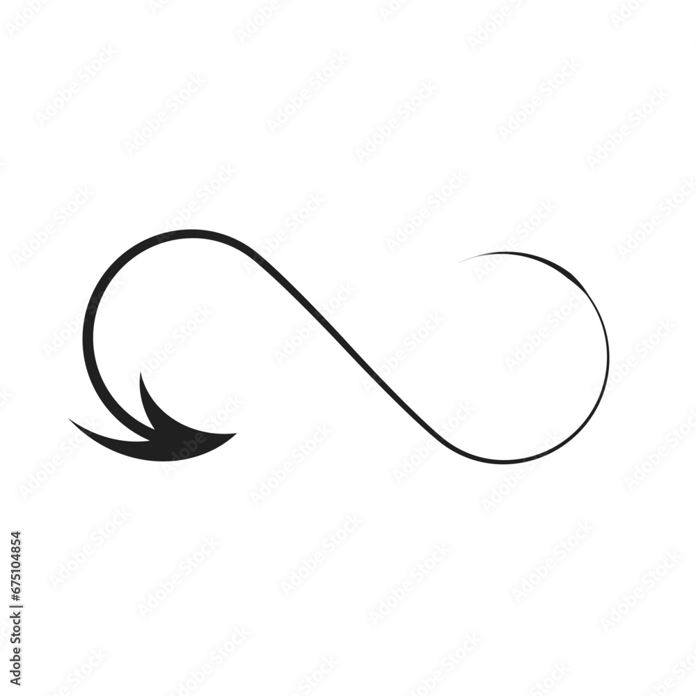 Fototapeta premium arrow infinity icon vector illustration eps 