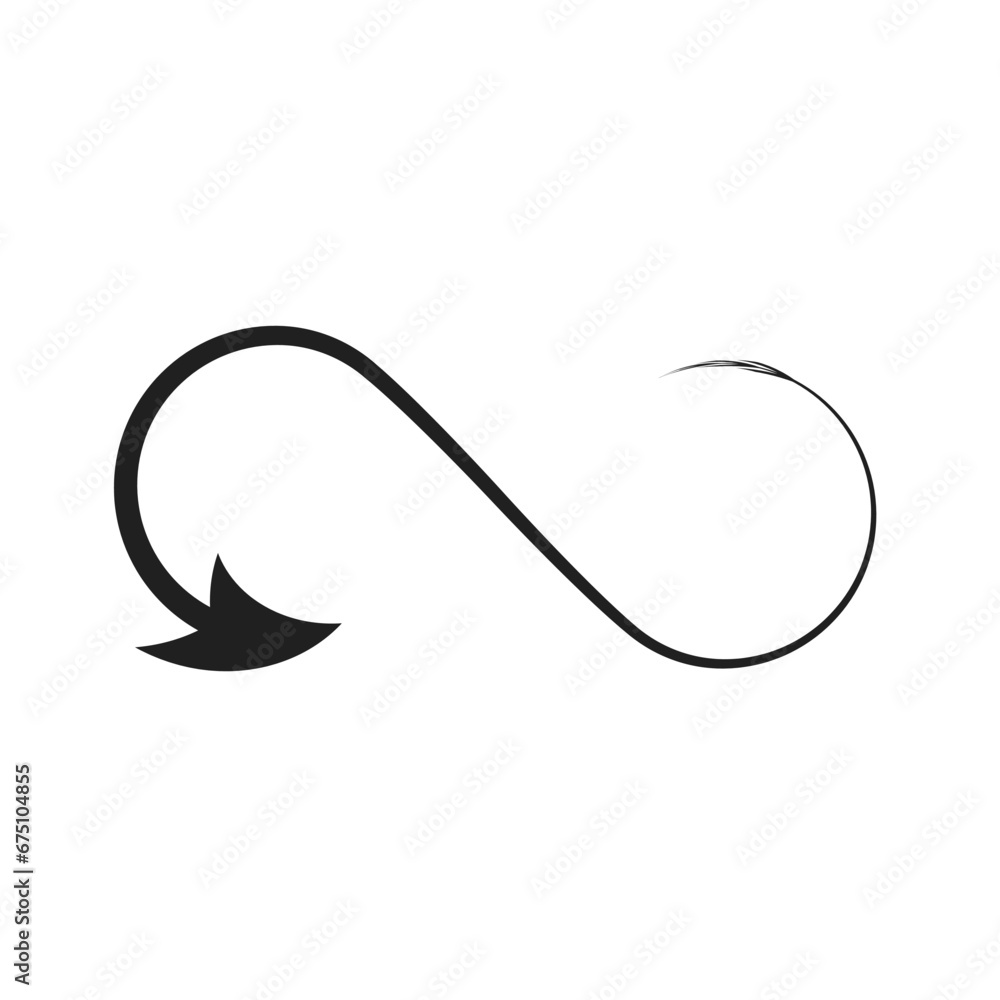 Obraz premium arrow infinity icon vector illustration eps 