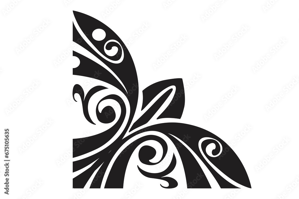 Flower Ornament Border with a design and a transparent background Flower Ornament Border with a design and a transparent background