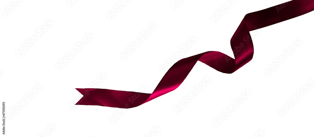 red color ribbon on transparent and white background, PNG image Stock ...