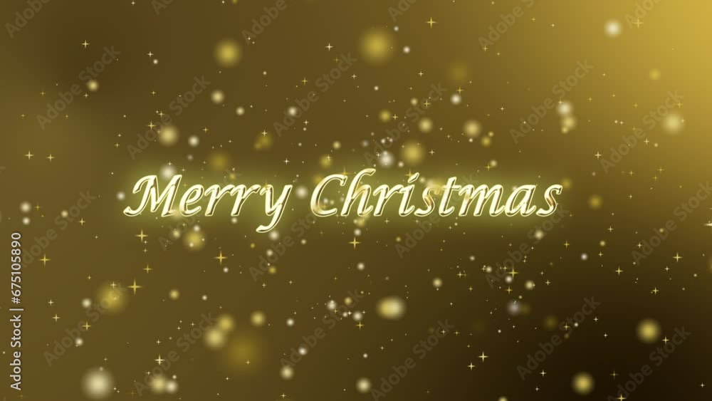 Flying Glowing Particles And Merry Christmas Text Wishes On Animated Flying Glowing Particles And Merry Christmas Text Wishes On Animated