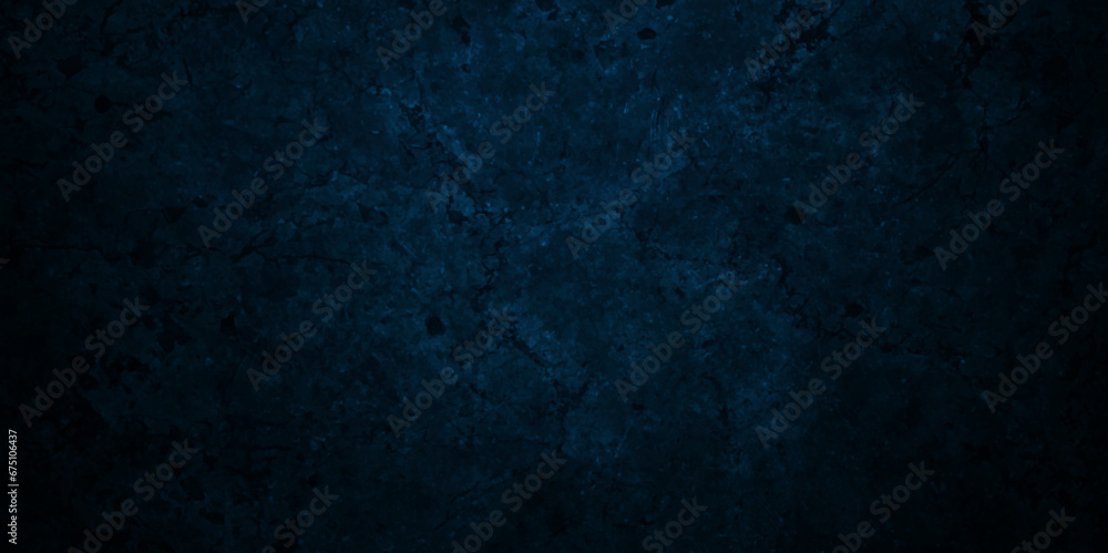 Fototapeta premium Abstract dark blue stone marble wall concrete texture backdrop background anthracite panorama. Blackboard blank dirty chalkboard Panorama dark grey blue slate background or texture.