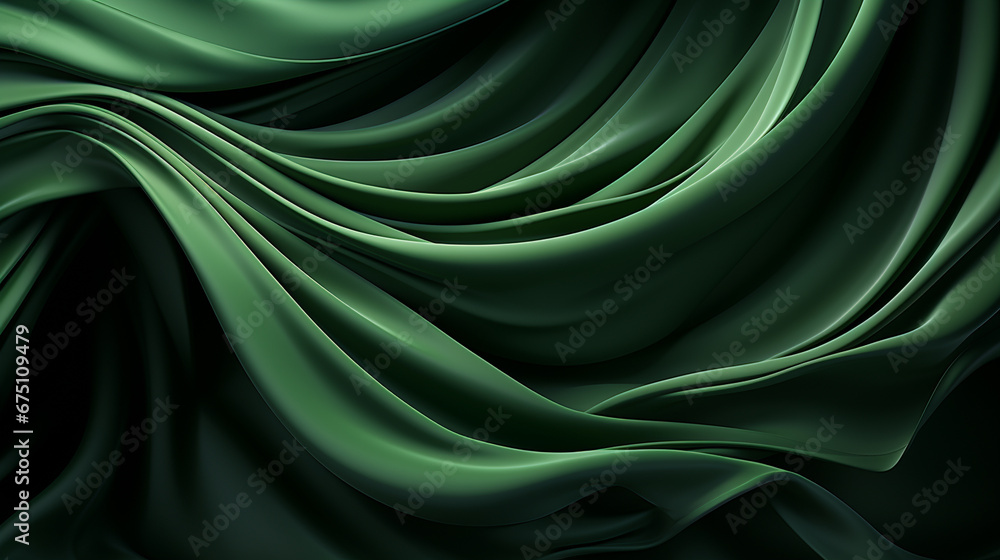 Fototapeta premium green silk background HD 8K wallpaper Stock Photographic Image 
