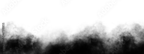 Black Vector isolated smoke PNG. Steam explosion special effect. Effective texture of steam, smoke, fog, clouds
