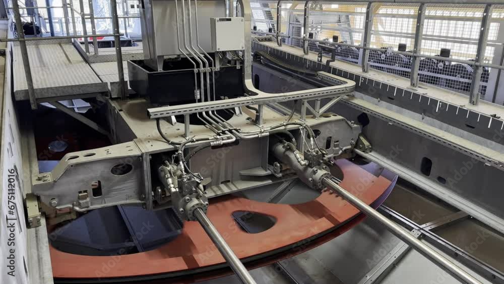 The drive wheel of a chairlift. The large flywheel drives the cable of