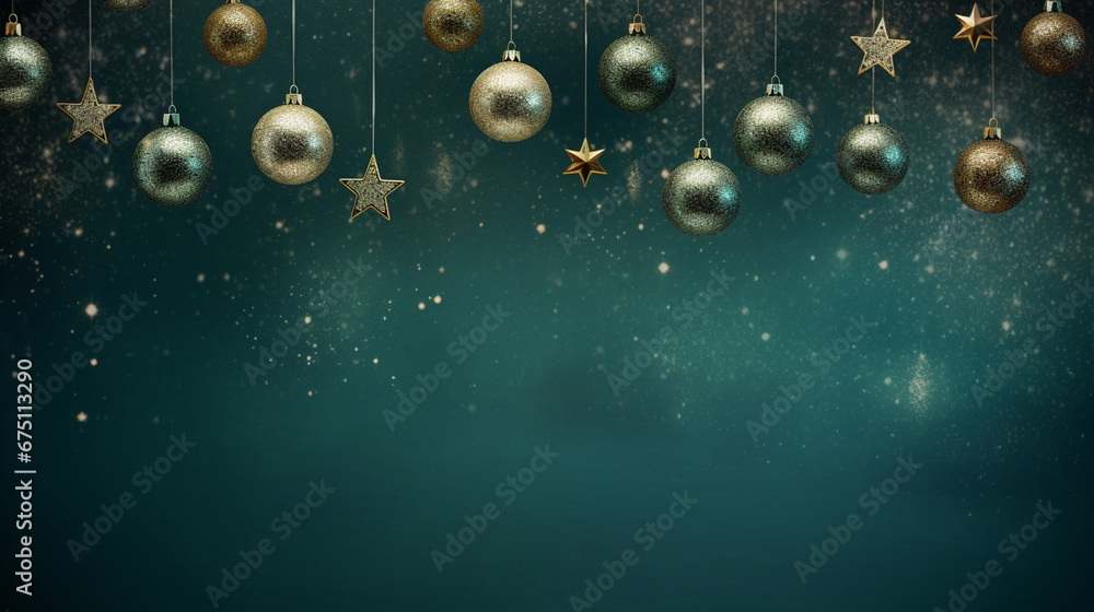 Gorgeous Christmas Ornaments Flat Lay with an Overhead View - Staged Against a Weathered Green Background with Vintage, Grunge Effect - Xmas Holiday Concept with Copy Space Gorgeous Christmas Ornaments Flat Lay with an Overhead View - Staged Against a Weathered Green Background with Vintage, Grunge Effect - Xmas Holiday Concept with Copy Space