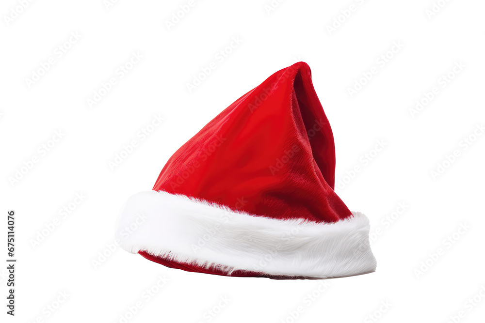 Santa Claus Christmas hat isolated on transparent background PNG Santa Claus Christmas hat isolated on transparent background PNG