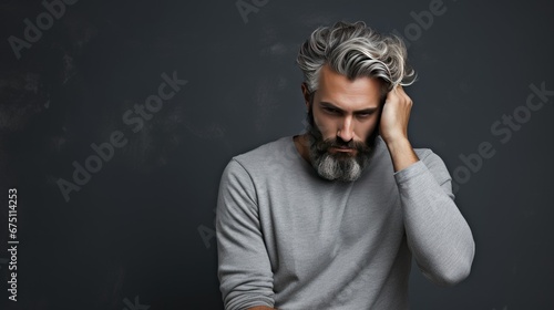 Man Stress Photography Isolated Background © Fadil