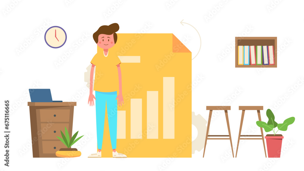 A businessman is presenting diagram report about his work A businessman is presenting diagram report about his work