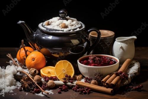 Fototapeta Naklejka Na Ścianę i Meble -  Food and Drink - Generative AI