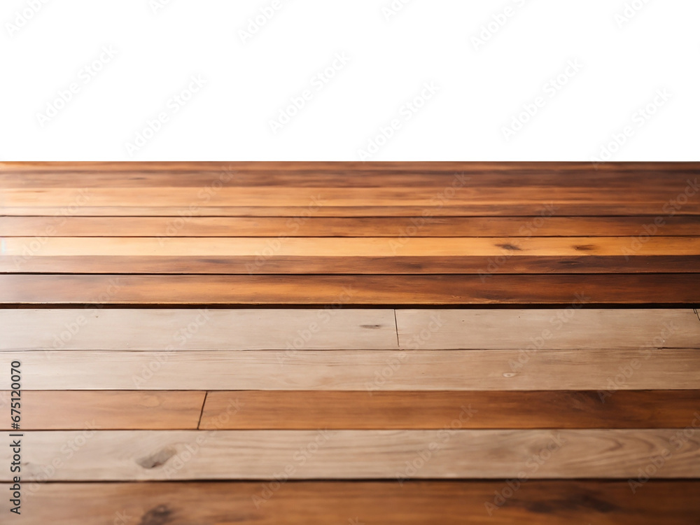 A empty wooden table isolated on transparent background A empty wooden table isolated on transparent background